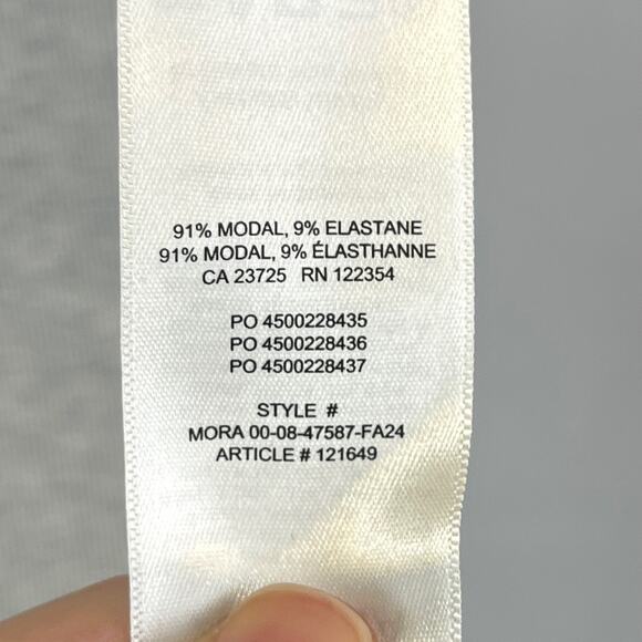 NWT THE GROUP Aritzia Luxe Lounge Meridian Dress Off Shoulder Heather Chrome M - Picture 10 of 11